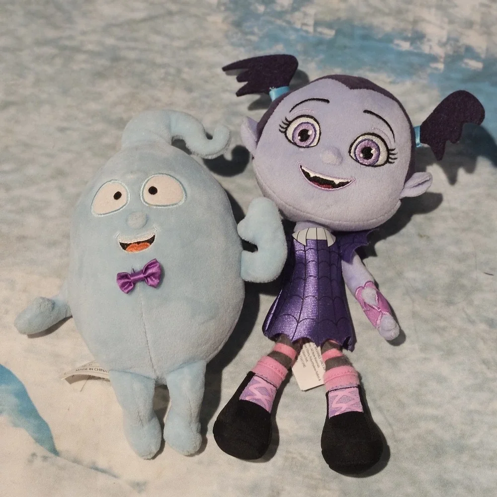Disney Junior Vampirina & Demi Ghost Plush Lot Just Play Stuffed Dolls